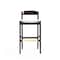 Manhattan Comfort Klismos Barstool in Ivory and Dark Walnut, PK2 2-BS014-IV - alternate 5